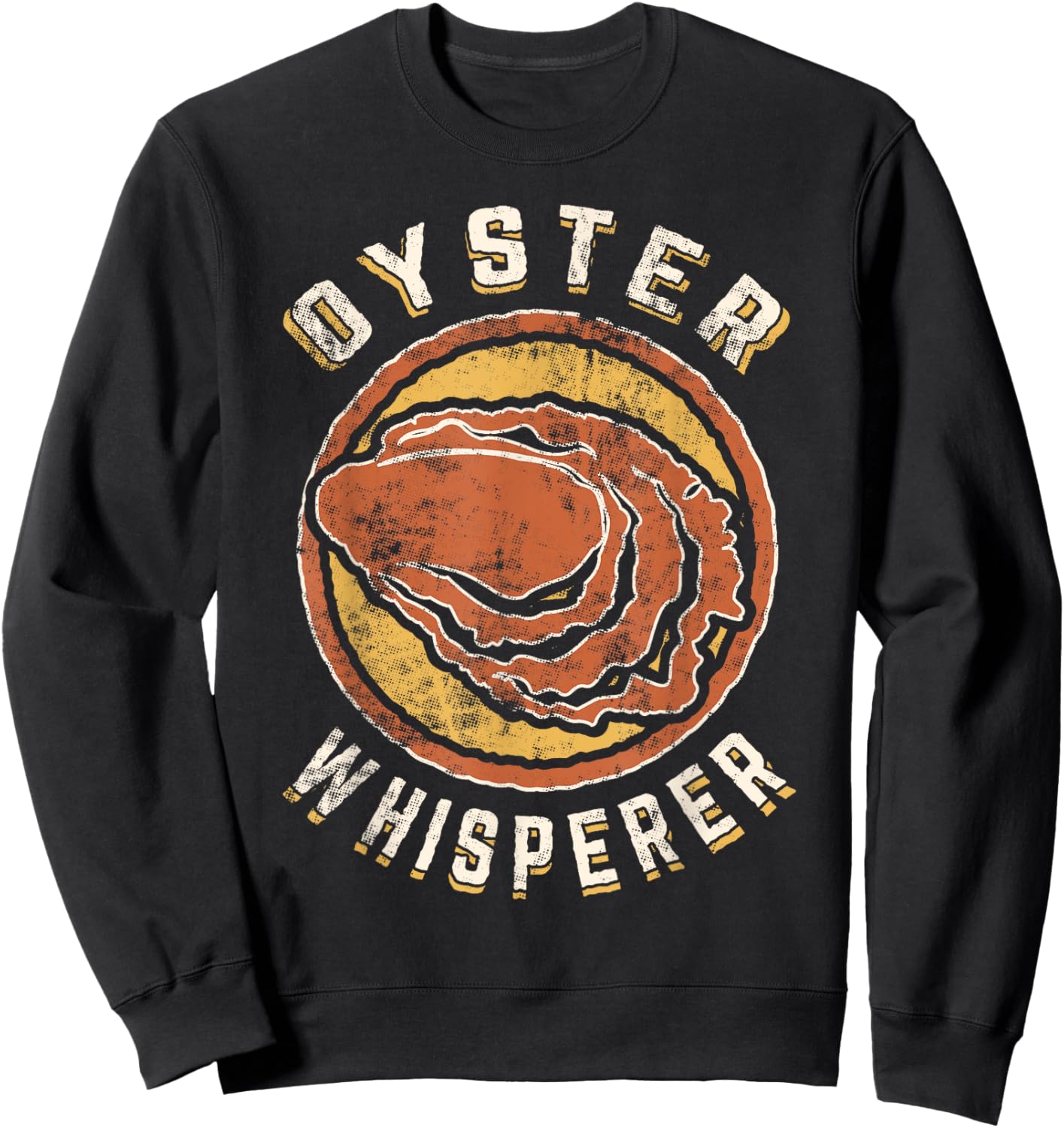 Oyster Whisperer Vintage Classic Retro Animal Love Sweatshirt - Sweatshirt | Black