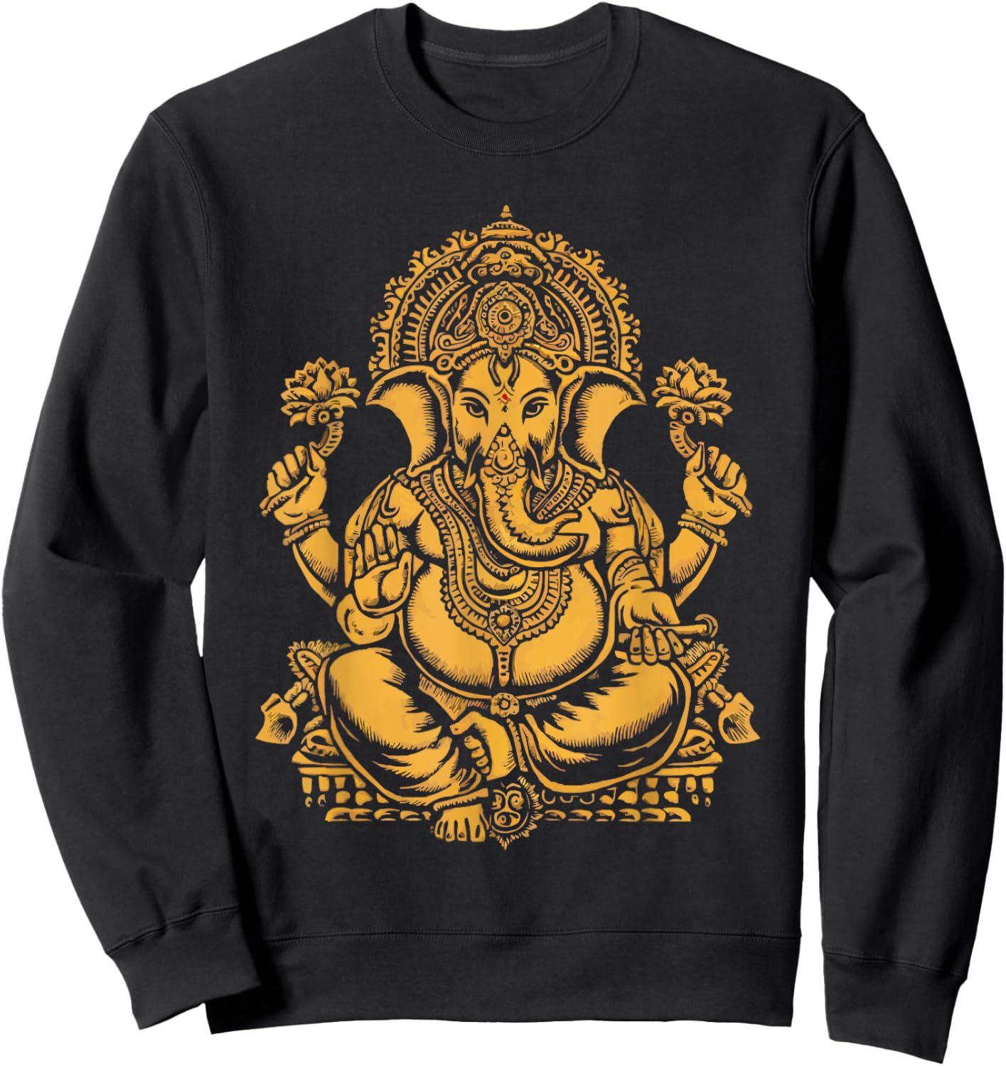 Ganesh Chaturthi Hindu Festival Elephant Lord Ganesha Sweatshirt - Sweatshirt | Black