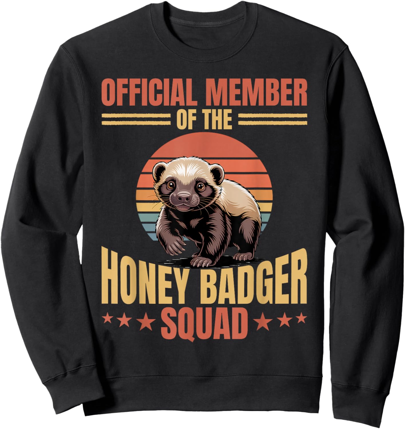 Funny Honey Badger Sweatshirt - Sweatshirt | Black