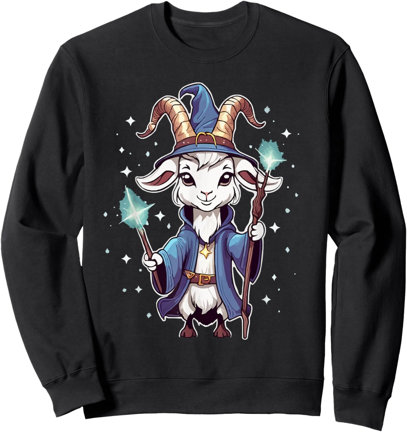 Mystic Magic Wizard Goat Games Sweatshirt - Sweatshirt | Black