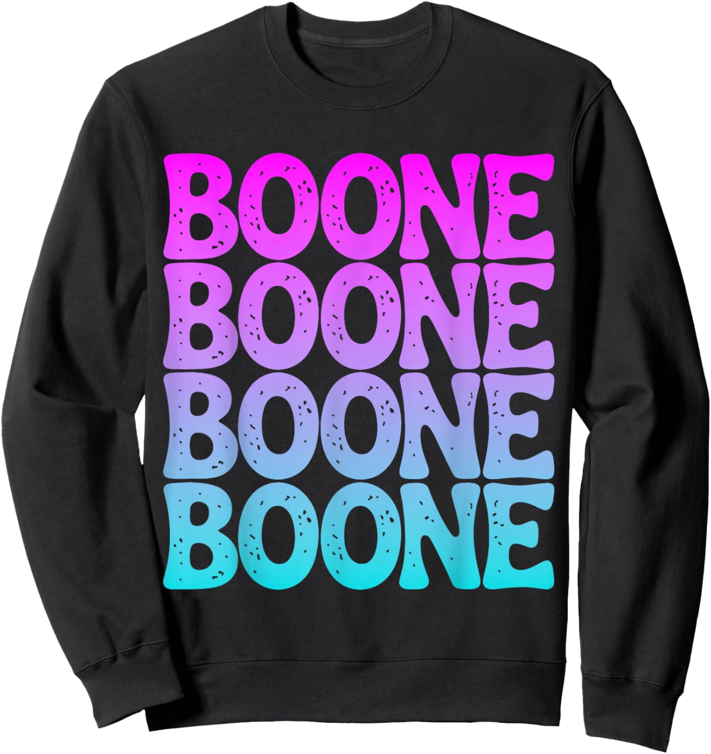 Boone Family Name I Love Boone Personalized Vintage Sweatshirt - Sweatshirt | Black