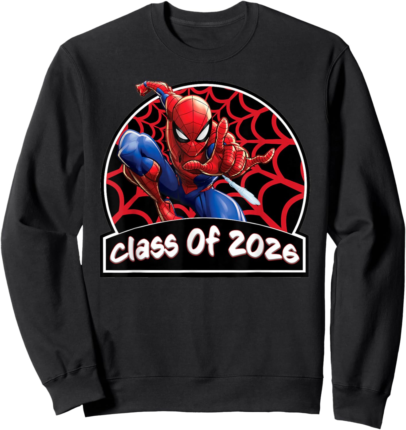 Marvel Spider-Man Graduation '26 New Grad Class of 2026 Sweatshirt - Sweatshirt | Black