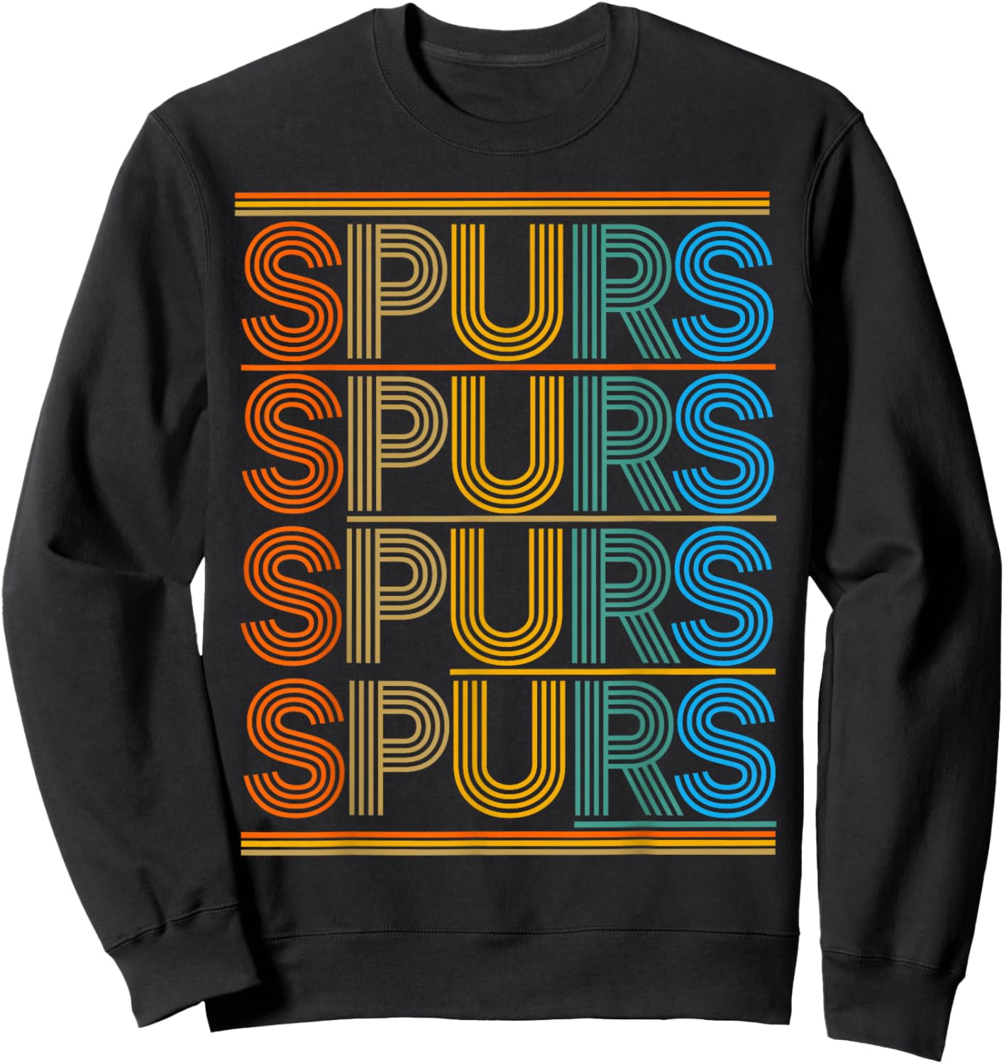 Vintage Spurs Retro Classic Gifts Women Kids Sweatshirt - Sweatshirt | Black