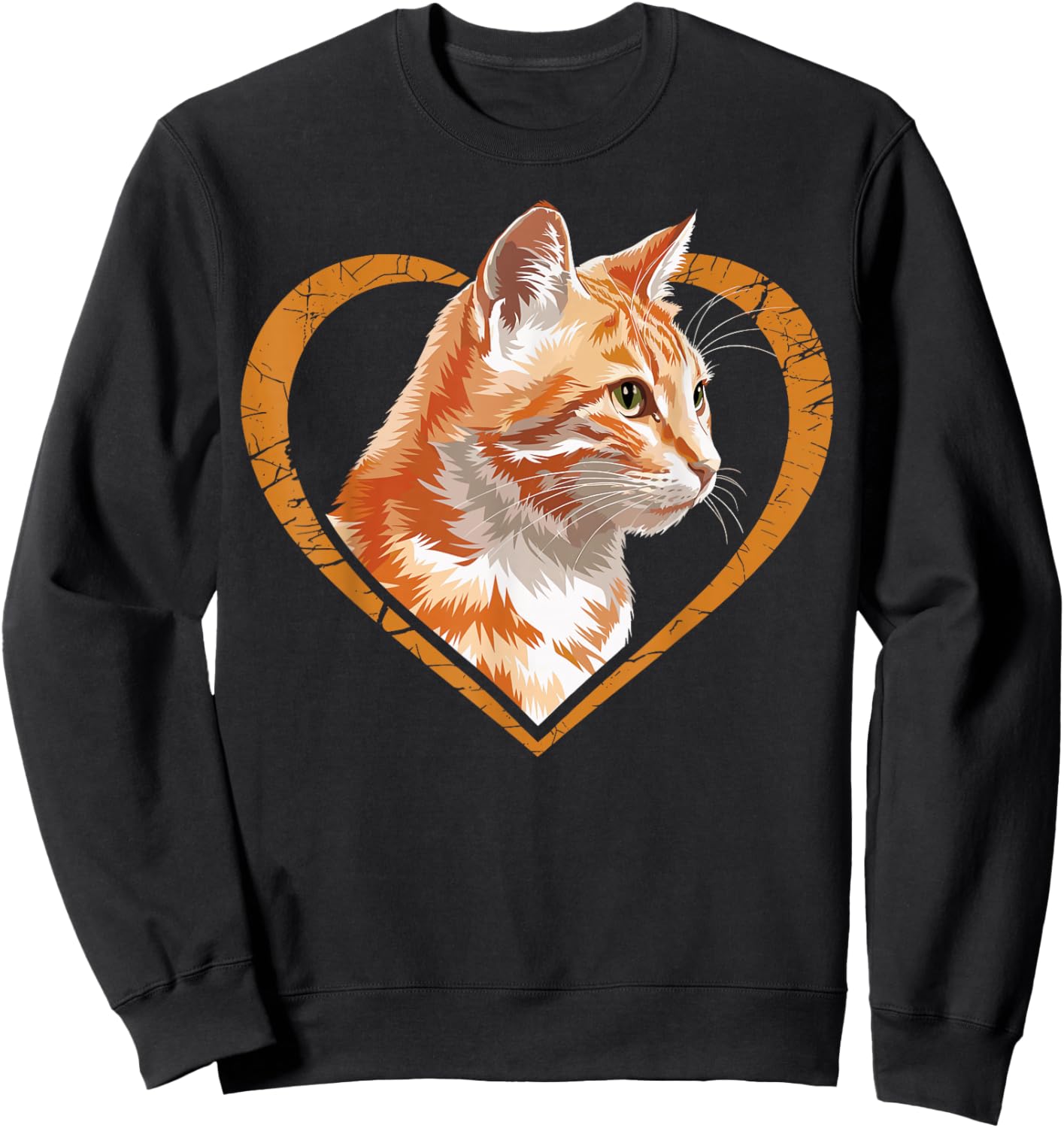 Orange Tabby Cat Orange Cat Sweatshirt - Sweatshirt | Black