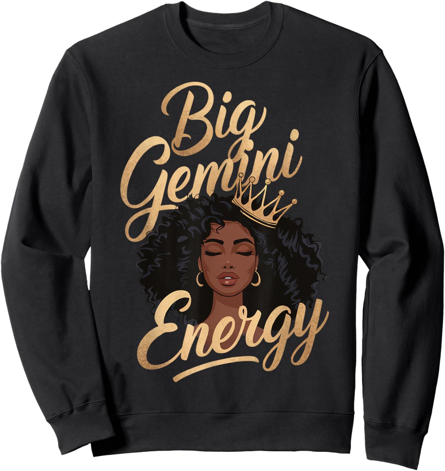 Big Gemini Energy Sweatshirt - Sweatshirt | Black