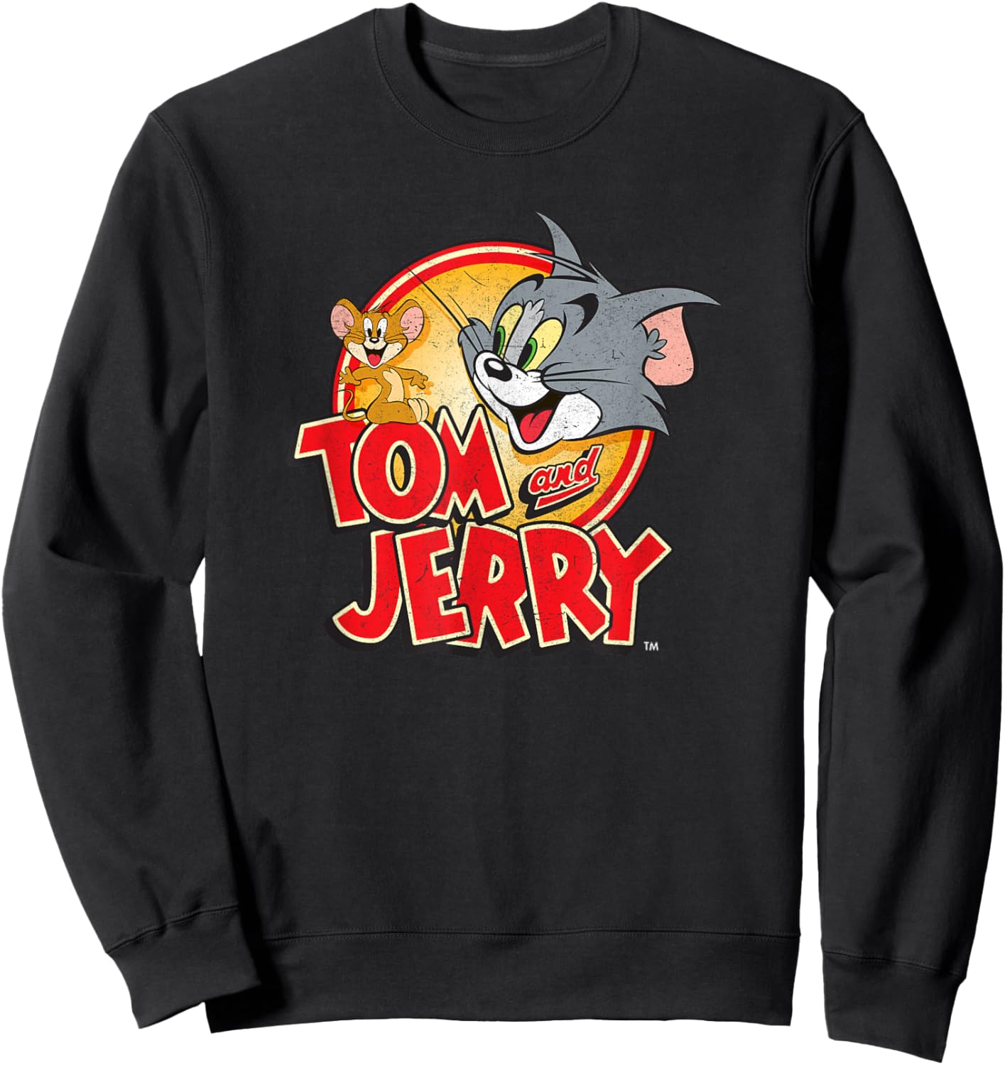 Tom and Jerry Vintage Graphic PAPL2328 Sweatshirt - Sweatshirt | Black