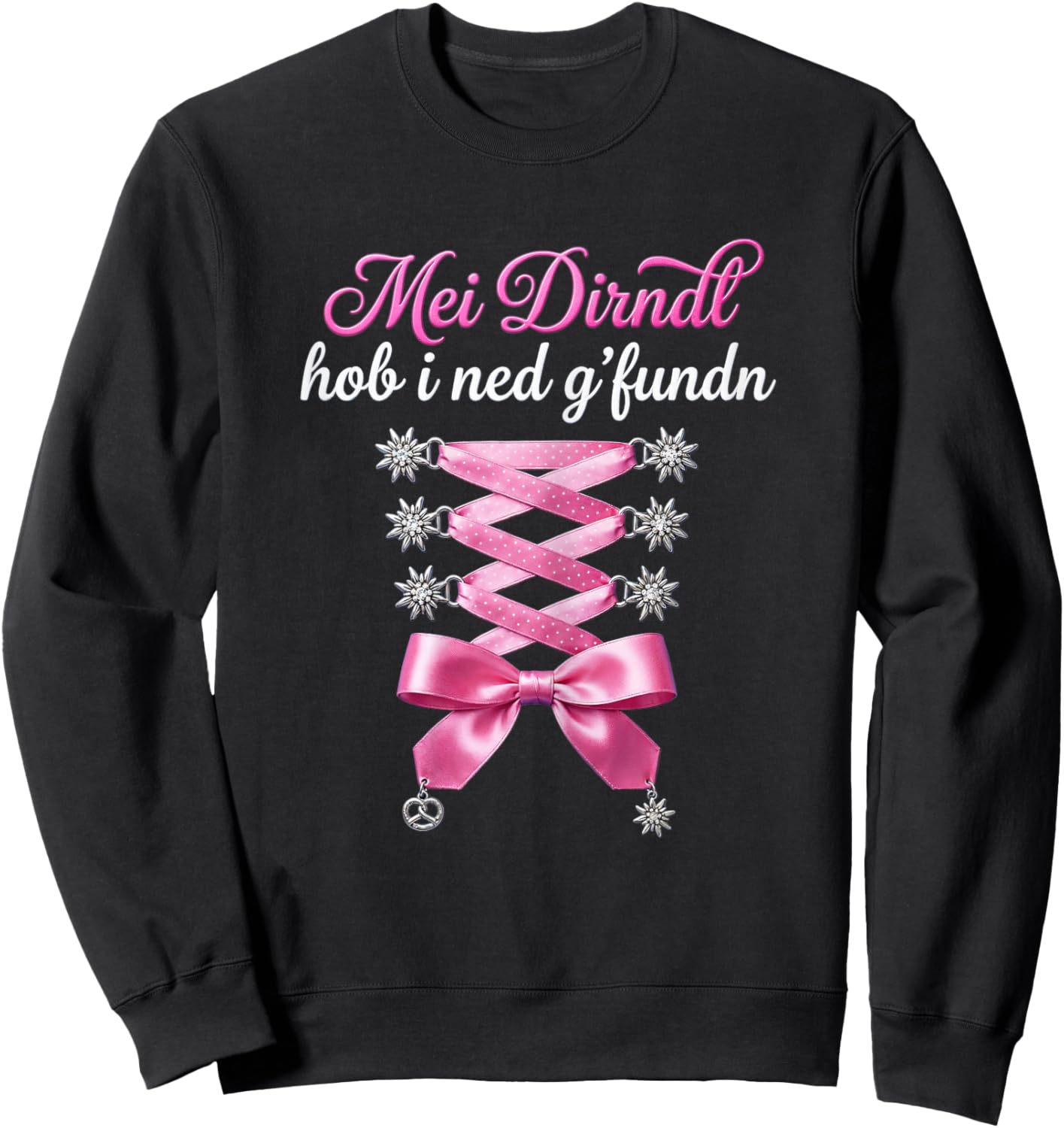 Passend für Oktoberfest Shirt Damen Trachtenshirt Trachten Sweatshirt - Sweatshirt | Black