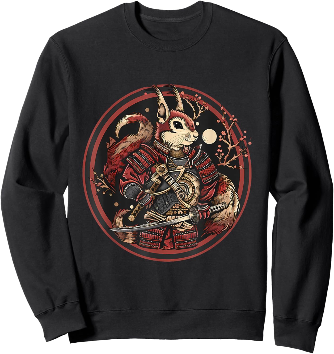 Samurai Squirrel Japanese Samurai Squirrel Japanese Warrior Sweatshirt - Sweatshirt | Black