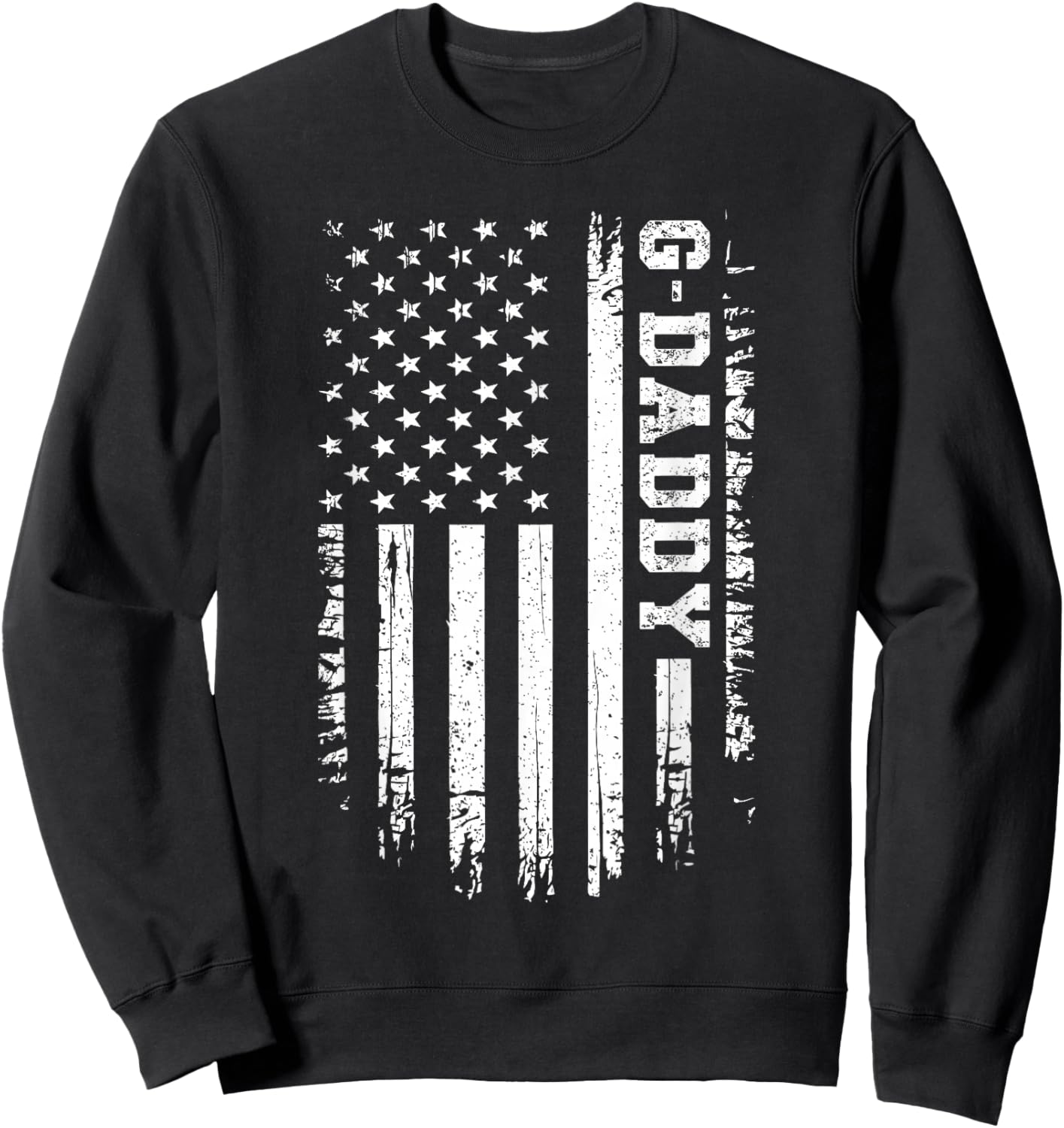 Vintage G-Daddy American Flag 4th of July USA Retro GDaddy Sweatshirt - Sweatshirt | Black