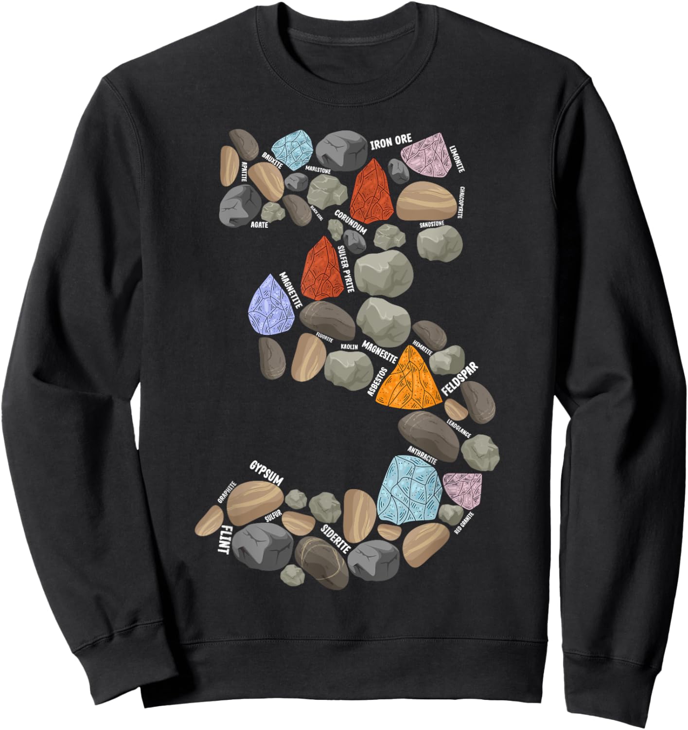 Geology Rocks 3 Years Old 3rd Birthday Rock Collecting Sweatshirt - Sweatshirt | Black