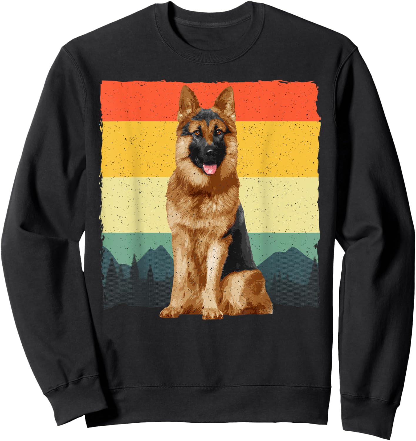 Cool German Shepherd Art Women German Shepherd Lover Sweatshirt - Sweatshirt | Black