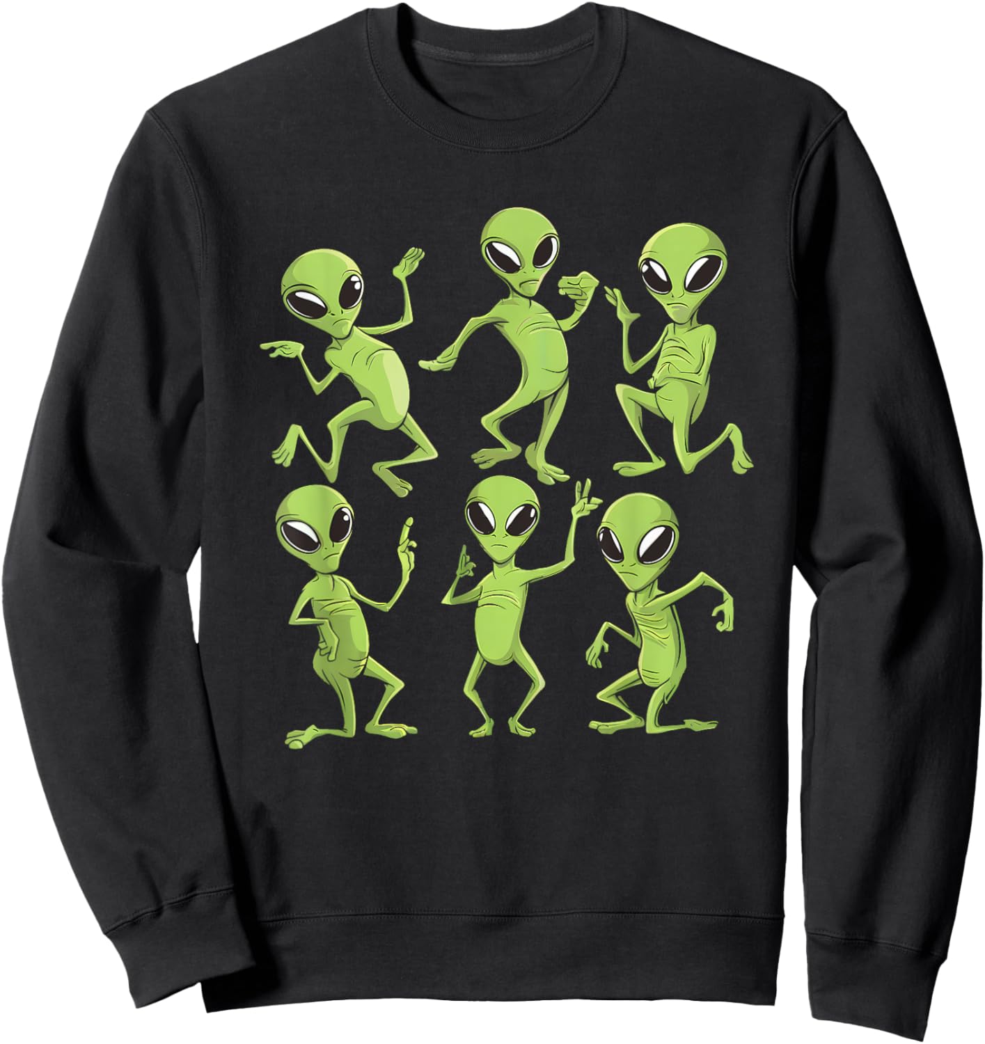 Dancing Aliens Dance Challenge Boys Girls Kids Halloween Sweatshirt - Sweatshirt | Black