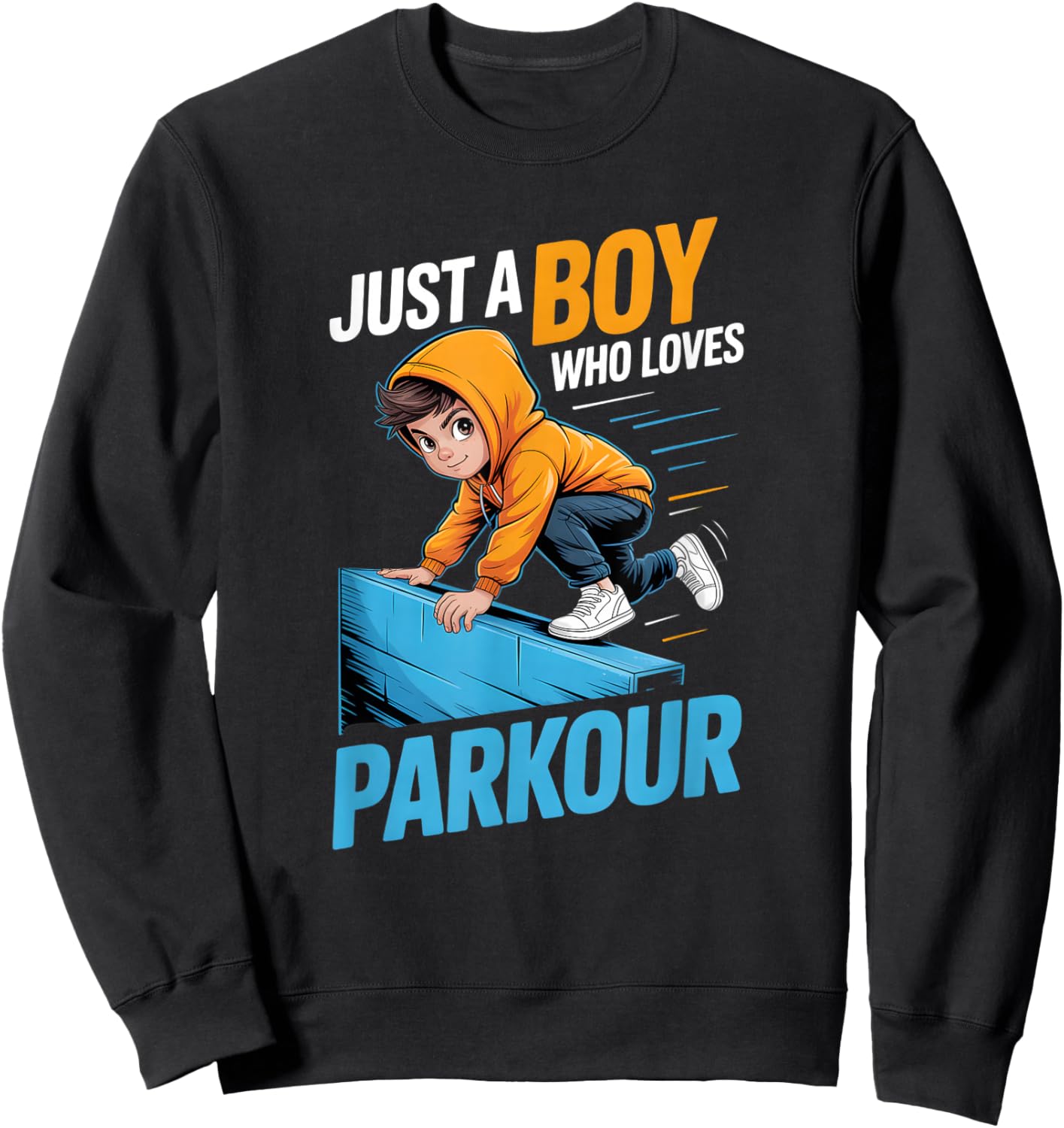 Boys Parkour Sweatshirt - Sweatshirt | Black