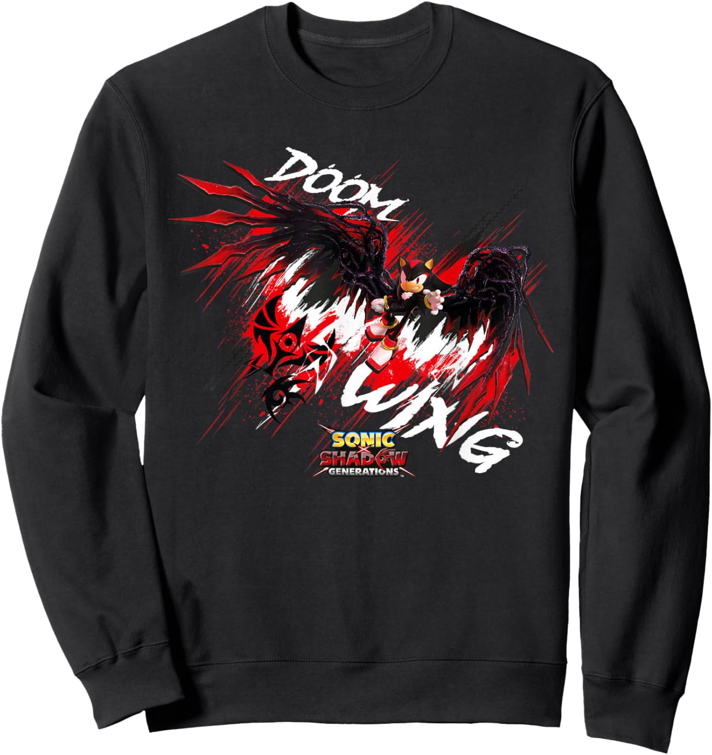 Sonic The Hedgehog, Sonic X Shadow Generations - Doom Wing Sweatshirt - Sweatshirt | Black