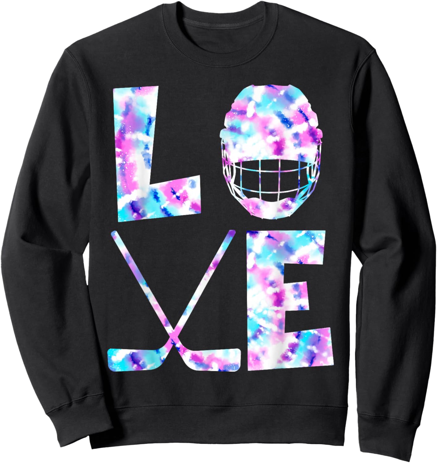 Ice Hockey Lover Gift Co. Love Ice Hockey Girls Ice Hockey Graphic - Black - Small - - Short Sleeve - Classic Fit - All Seasons Sweatshirt - Sweatshirt | Black