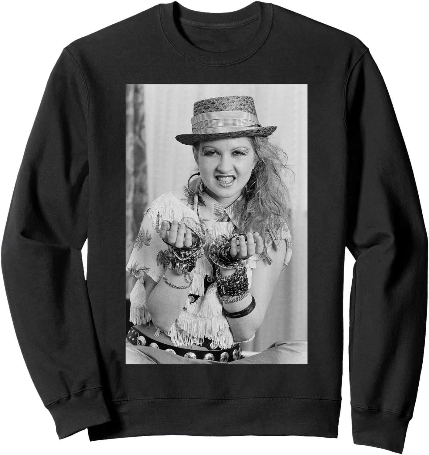Cyndi Lauper US Pop Star Photo Shoot 1984 Sweatshirt - Sweatshirt | Black