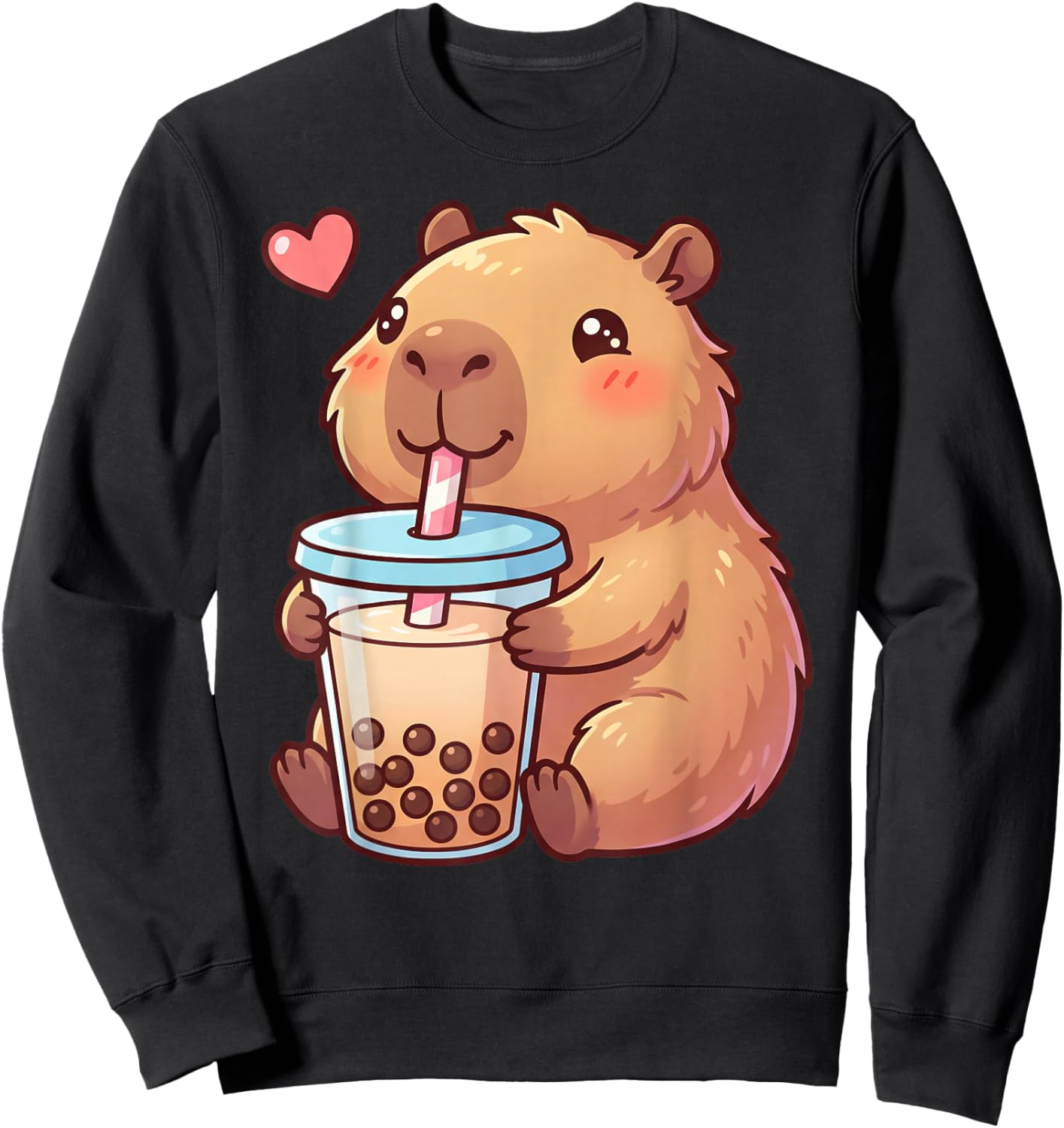 Pyjama Mignon Capybara pour Filles Niña Kids Adolescents Kawaii Anime Sweatshirt - Sweatshirt | Black
