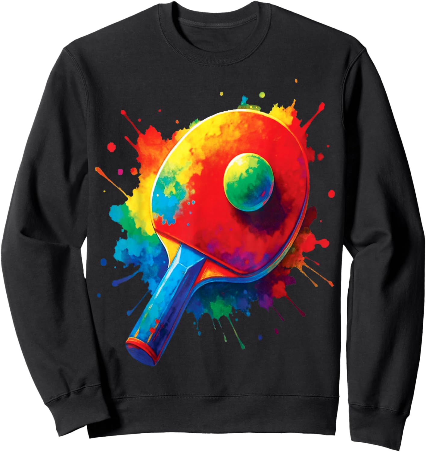 Table Tennis Art Splash - Design Sport Ping-Pong Sweatshirt - Sweatshirt | Black