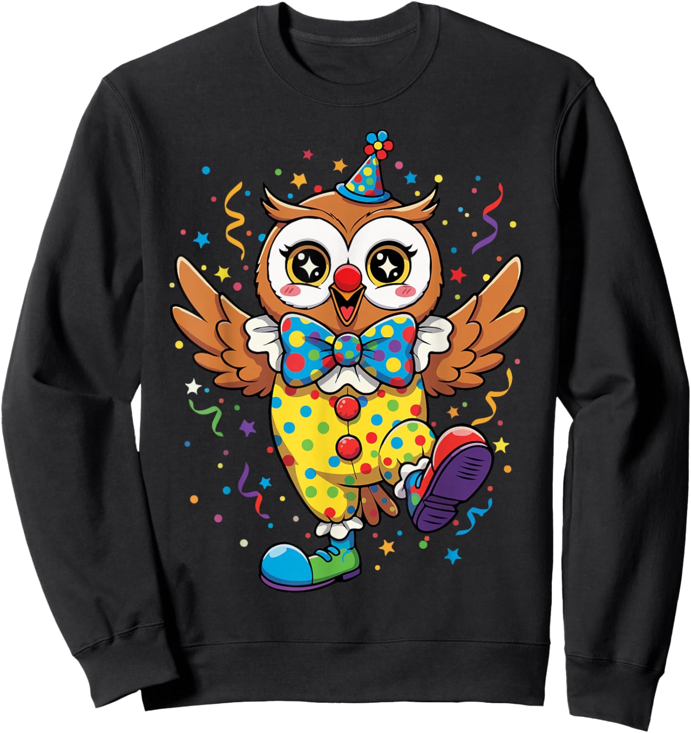 Owl Costume Carnival Costume Fancy Dress Costume Confetti Sweatshirt - Sweatshirt | Black