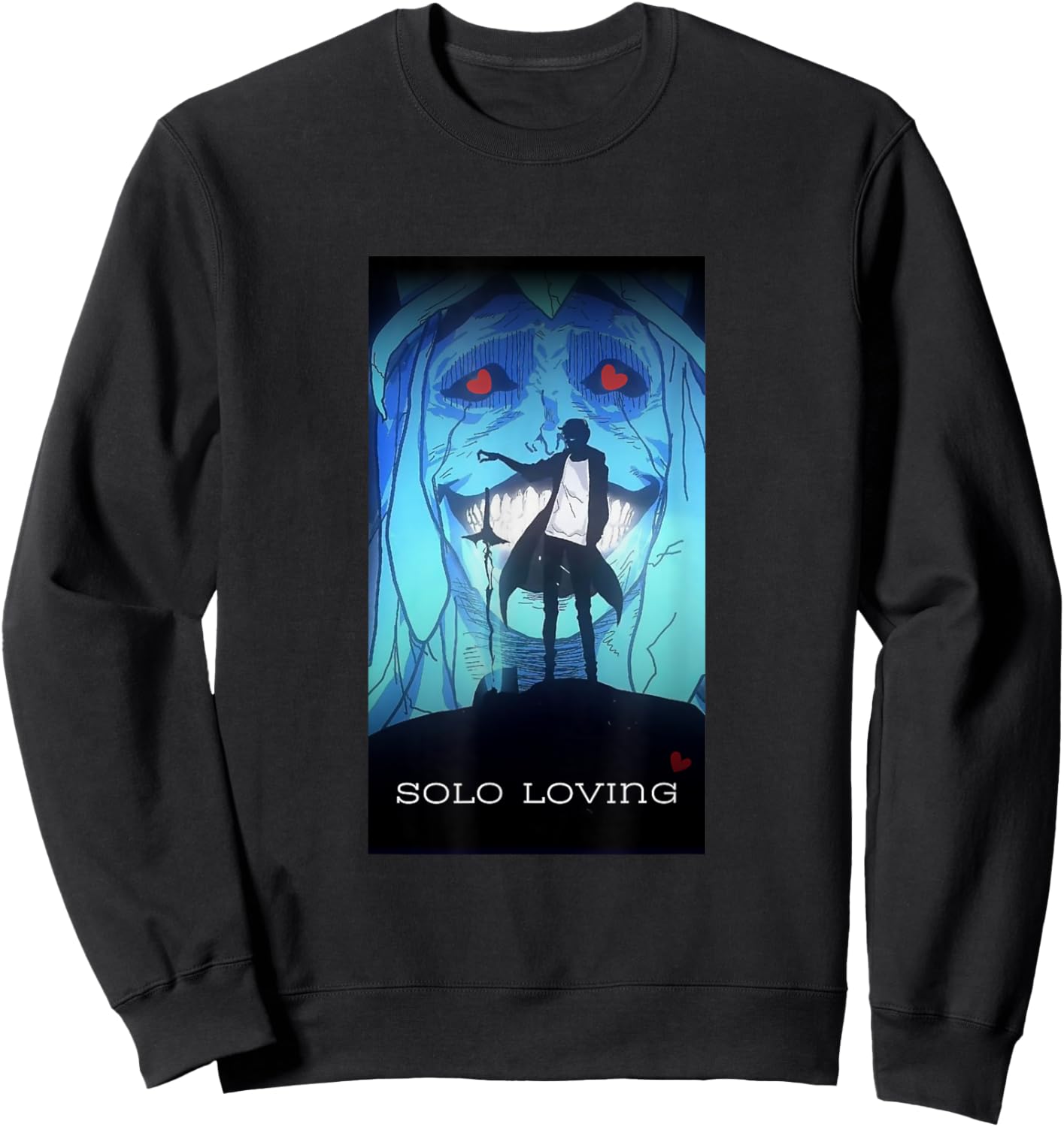 Solo Loving Anime for Japanese Cartoon Lovers Sweatshirt - Sweatshirt | Black