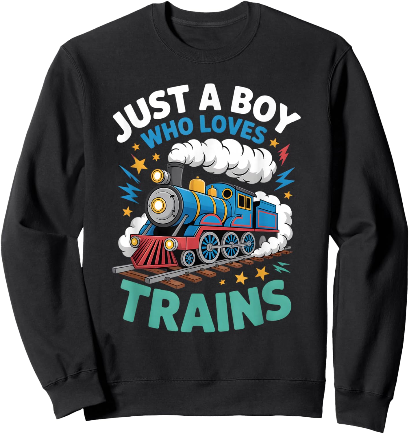 Boys Train Sweatshirt - Sweatshirt | Black
