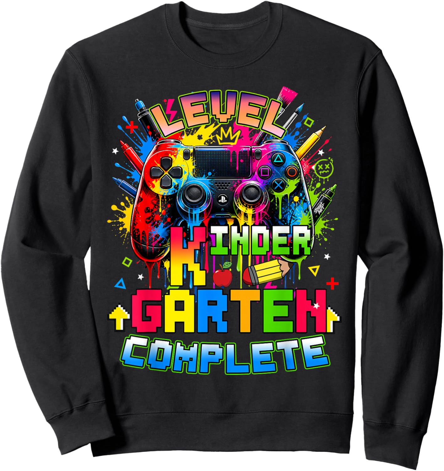 Kindergarten Complete Graduation Last Day of School Boys Fun Sweatshirt - Sweatshirt | Black