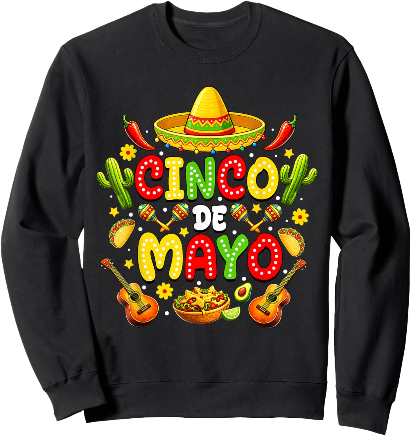 Mexican Fiesta 5 De Mayo Sweatshirt - Sweatshirt | Black