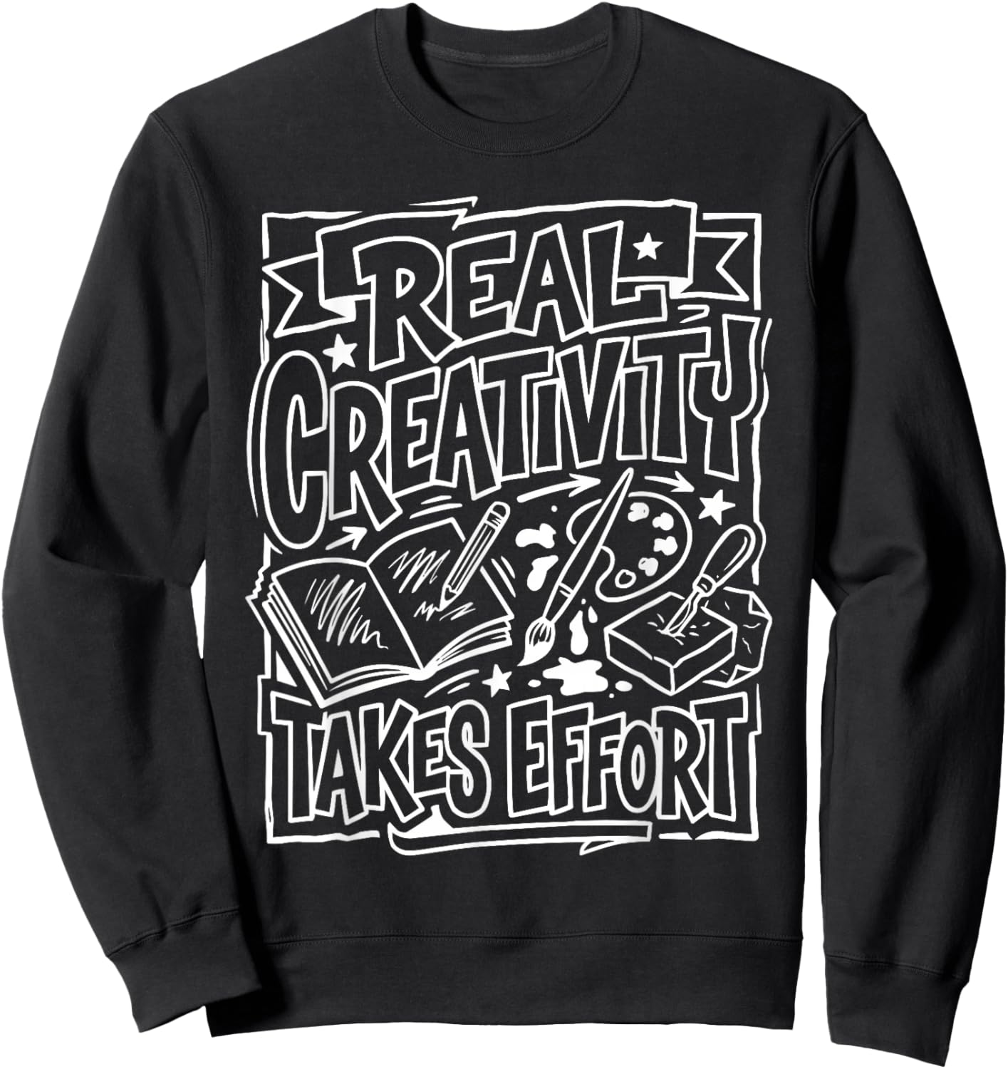 Support Real Artist Not AI Anti AI No to AI Supporter Sweatshirt - Sweatshirt | Black