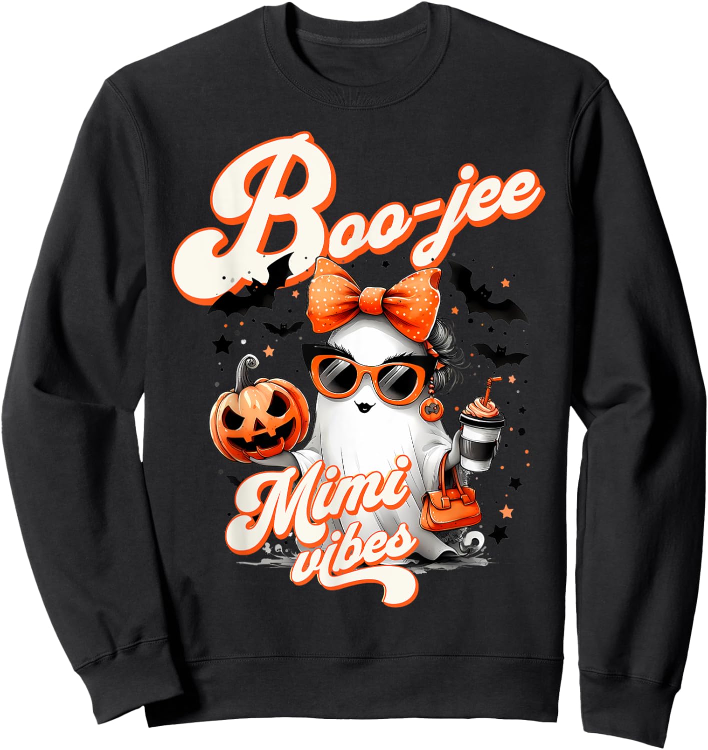 Cute Halloween Costume Boo jee Mimi Halloween Adult Women Sweatshirt - Sweatshirt | Black