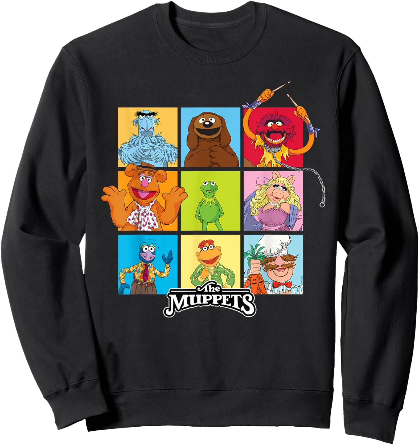 Disney The Muppets Stars of the Muppet Show Character Grid Sweatshirt - Sweatshirt | Black