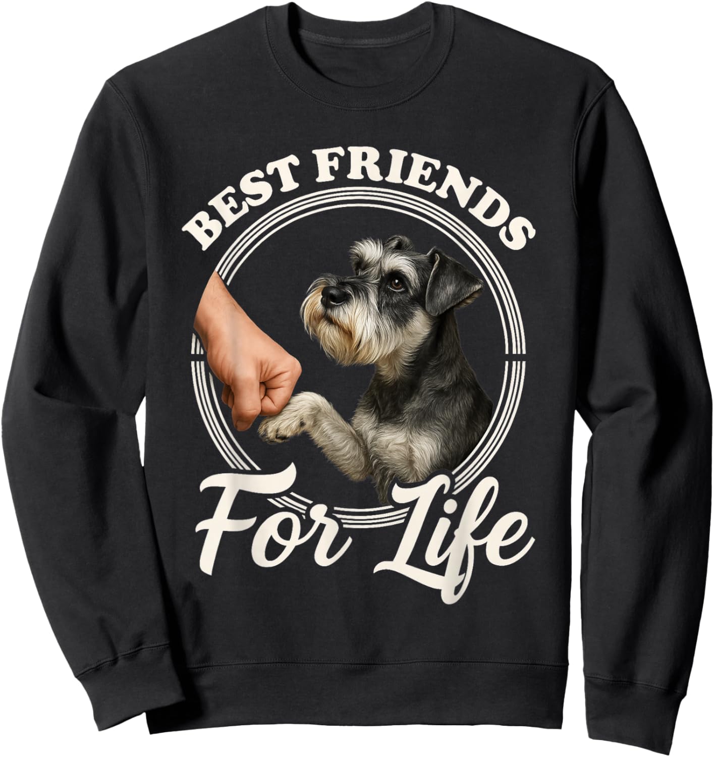 Schnauzer Lover Best Friends Mini Schnauzer Sweatshirt - Sweatshirt | Black