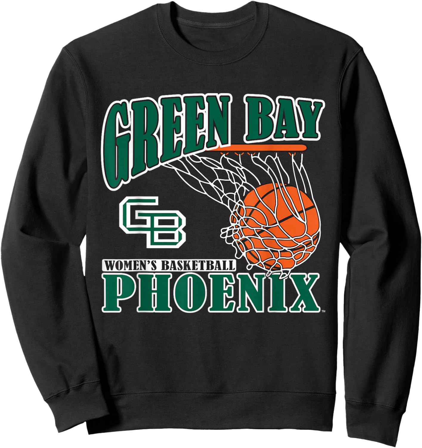 Wisconsin Green Bay Phoenix Women's Basketball Vintage Lift Sweatshirt - Sweatshirt | Black