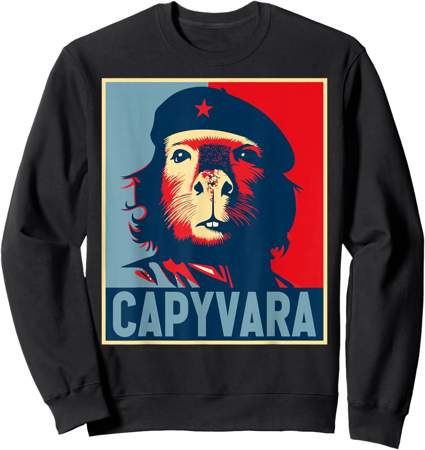 CAPYVARA - Revolution Capybara Poster Art Che Guevara Sweatshirt - Sweatshirt | Black