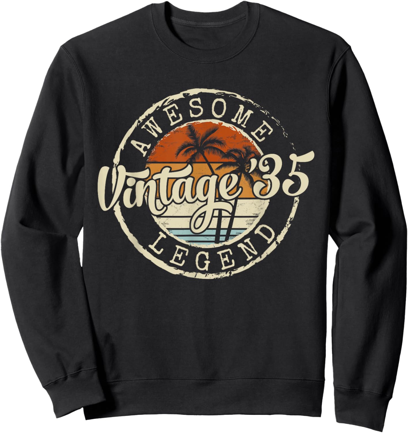Vintage 1935 91yr 91st Birthday Gifts 91 Years Old Sweatshirt - Sweatshirt | Black