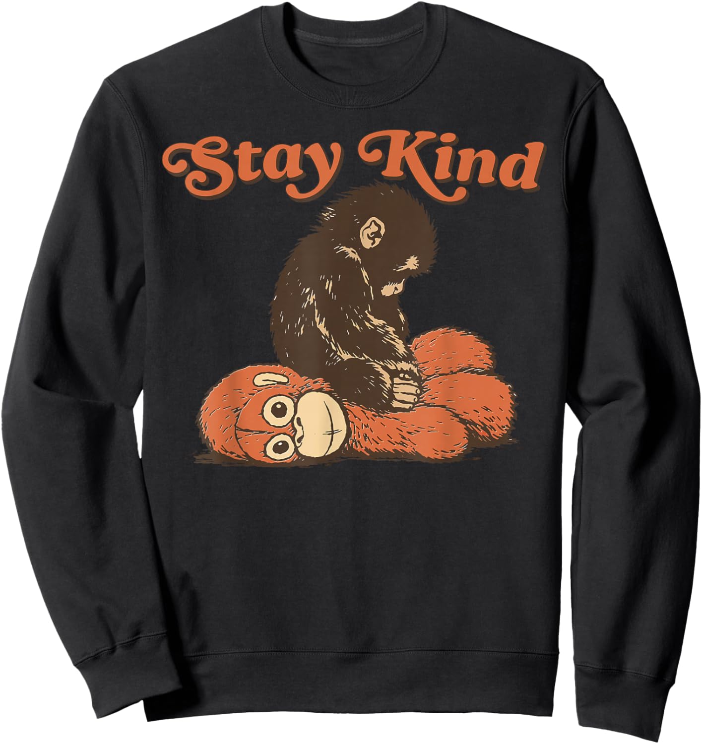 Stay Kind Punch Baby Monkey 2026 Sweatshirt - Sweatshirt | Black