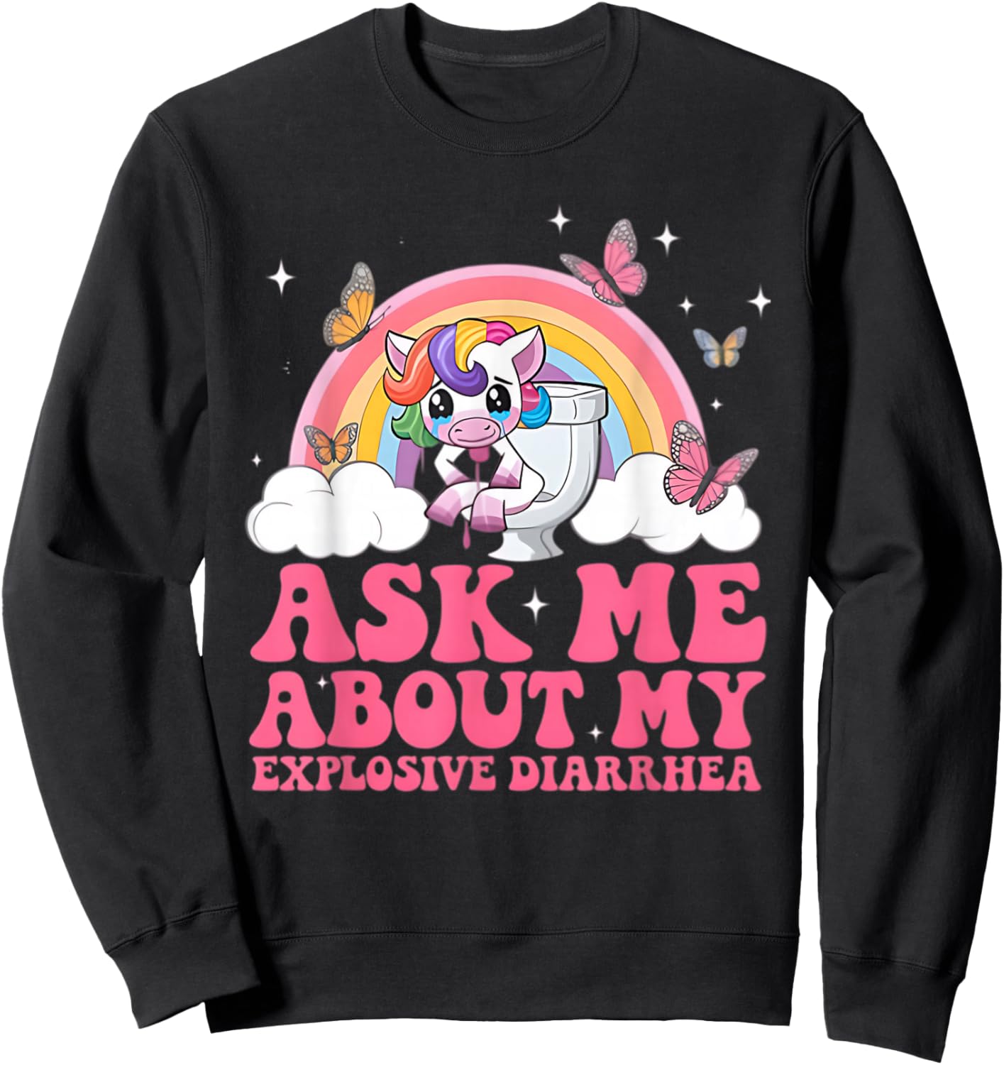 Funny Inappropriate Embarrassing Gag Meme Adult Humor Women Sweatshirt - Sweatshirt | Black