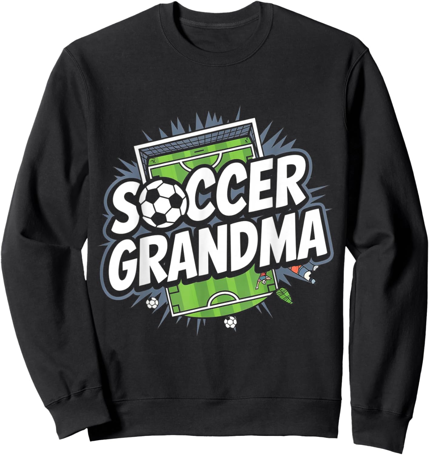 Soccer Grandma Funny Soccer Sweatshirt - Sweatshirt | Black