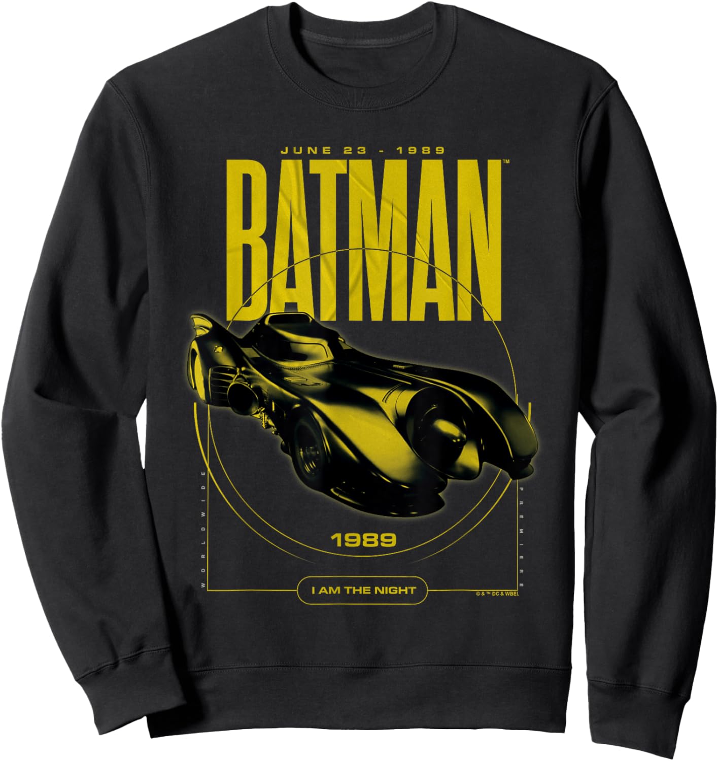 Batman 1989 Batmobile Circle Sweatshirt - Sweatshirt | Black