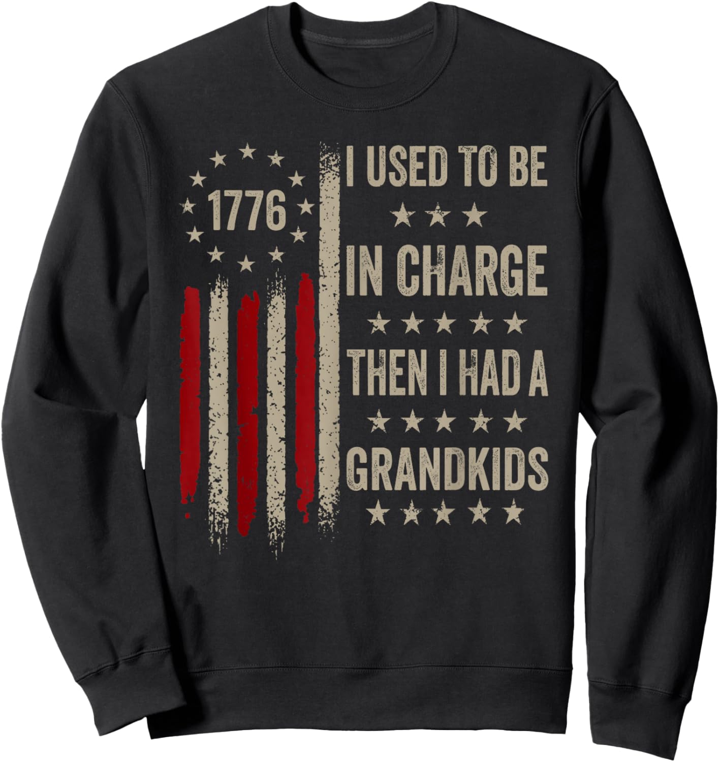 I Used to Be in Charge Then I Had A Grandkids Funny Sweatshirt - Sweatshirt | Black
