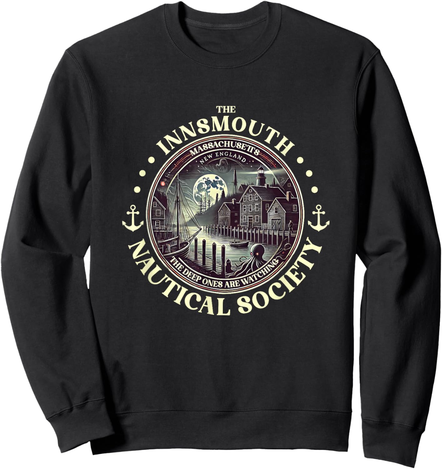 Shadow Over Innsmouth Lovecraftscher Cthulhu Mythos Sweatshirt - Sweatshirt | Black