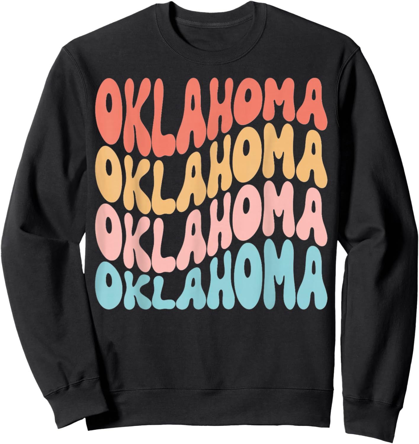Funny Cute Retro Graphic Men Women & Kids Oklahoma Sweatshirt - Sweatshirt | Black