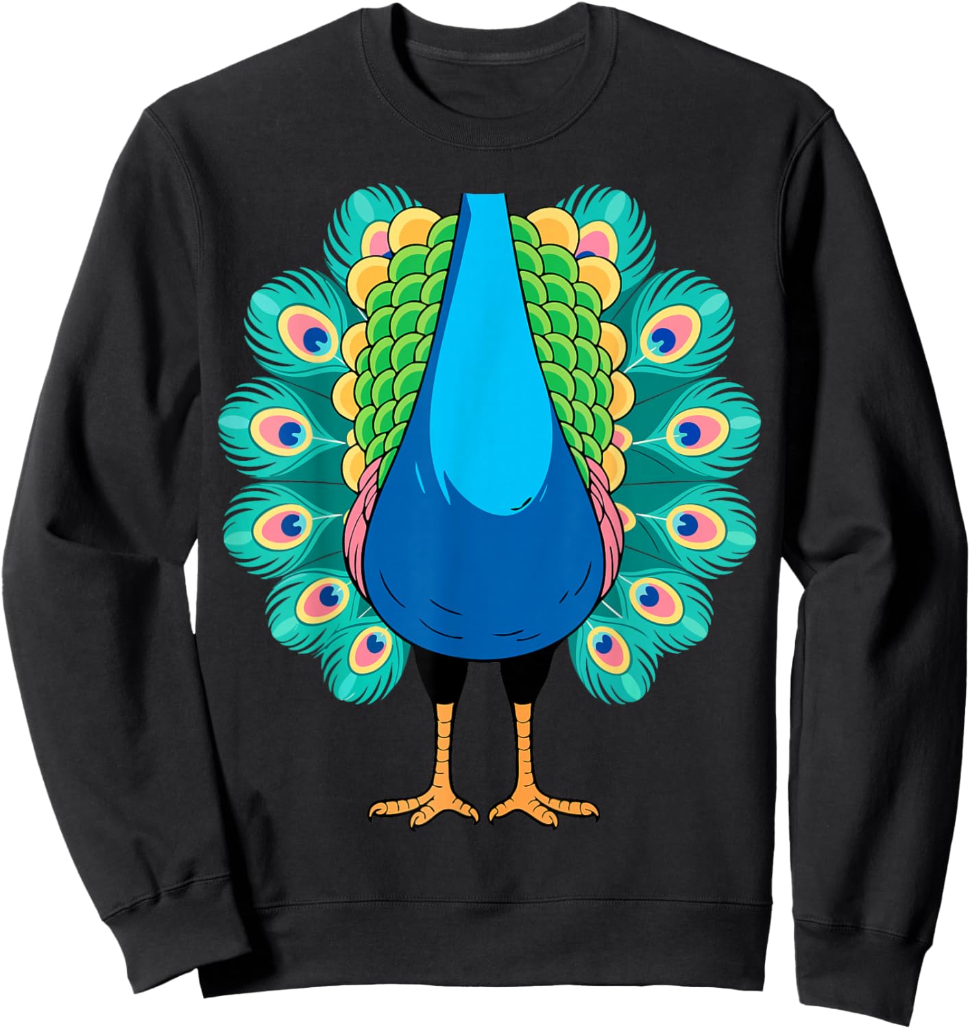 Peacock Shirt Adult Children Men Women Peacock Costume Sweatshirt - Sweatshirt | Black