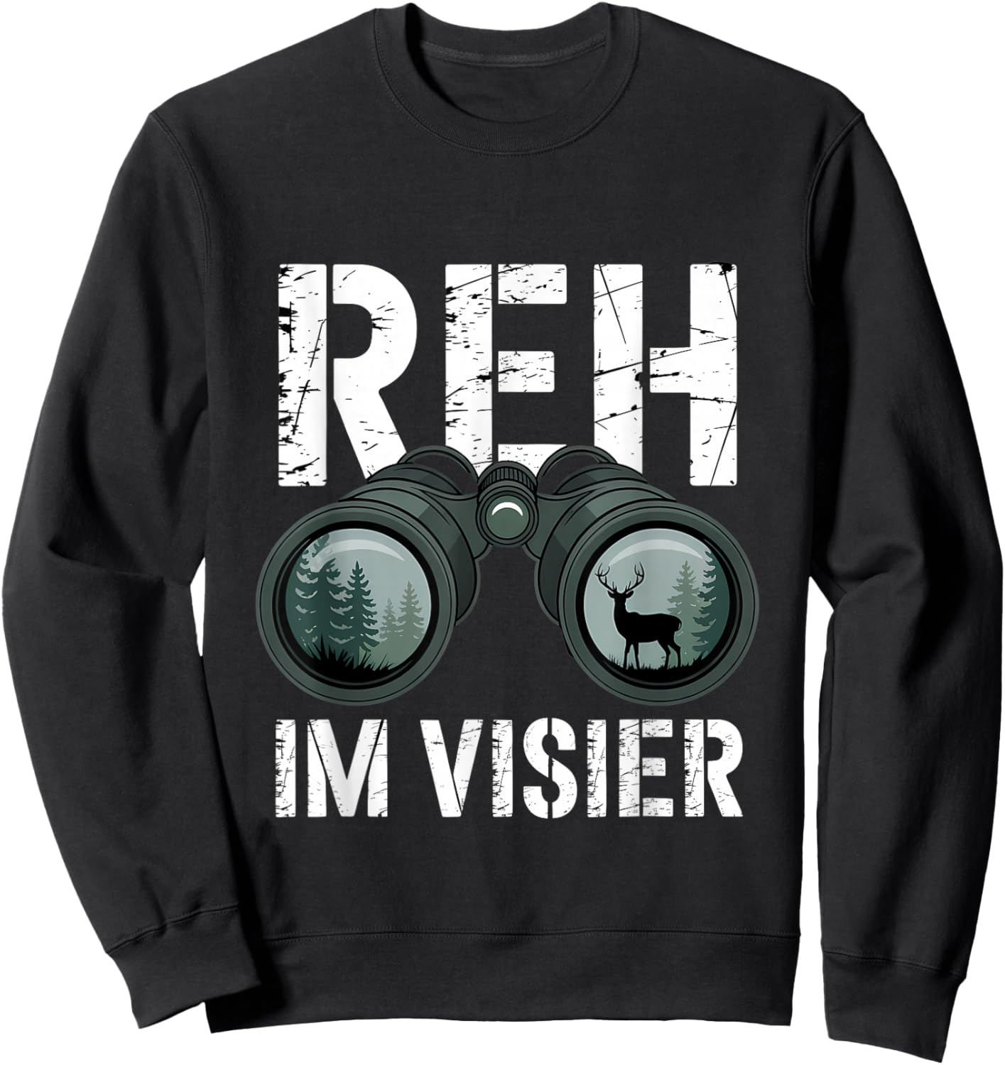 Deer in Visor Sweatshirt - Sweatshirt | Black