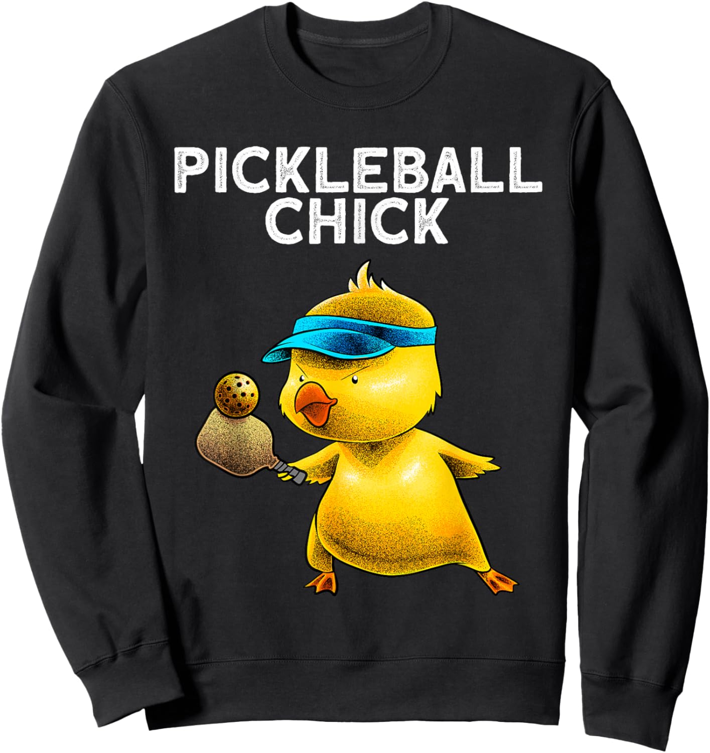 Unique Pickleball Design Girls Pickle Ball Player Sweatshirt - Sweatshirt | Black