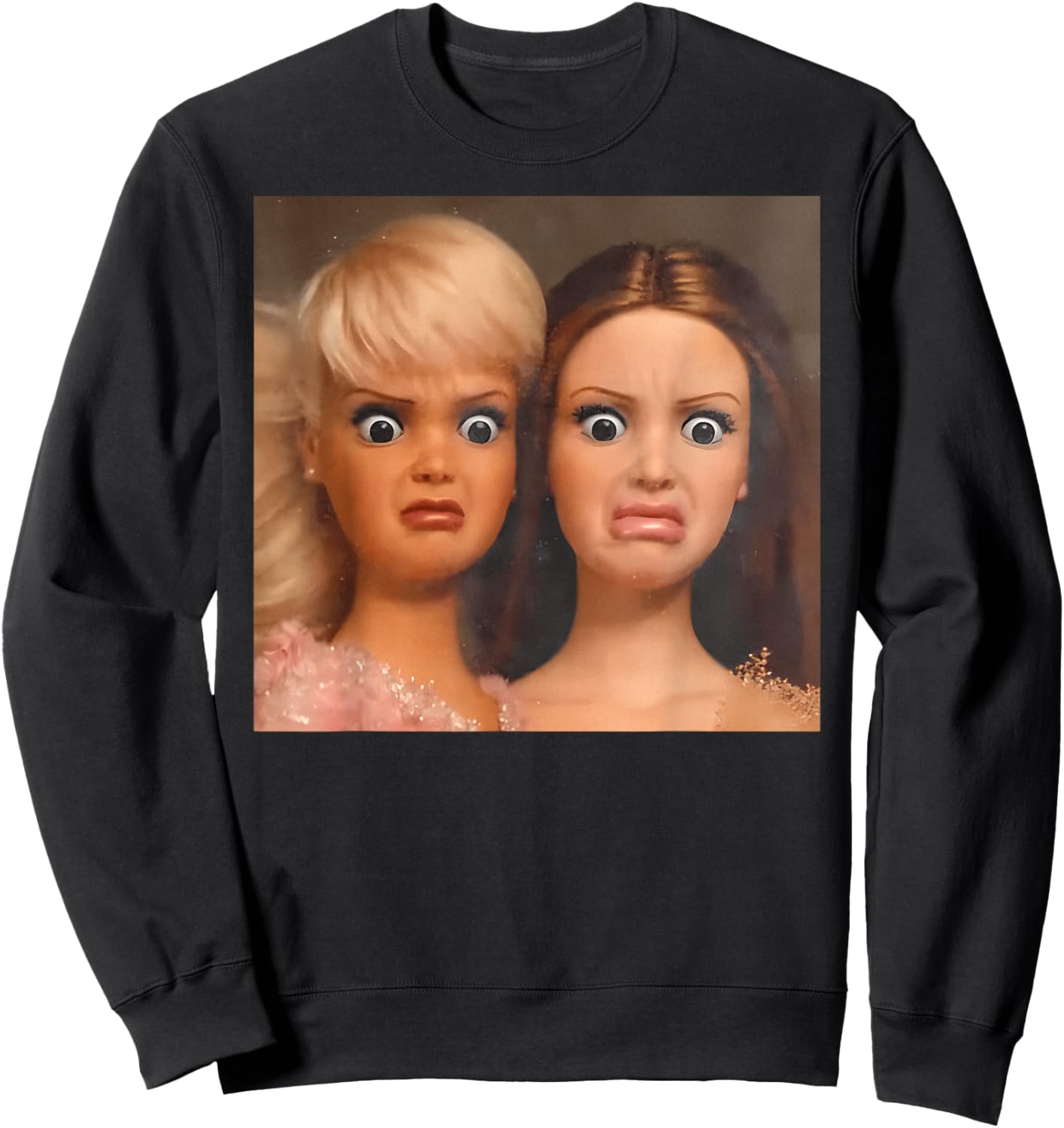 Disgusted Face Meme Doll Babe X Only Baby Love Date Fans Sweatshirt - Sweatshirt | Black