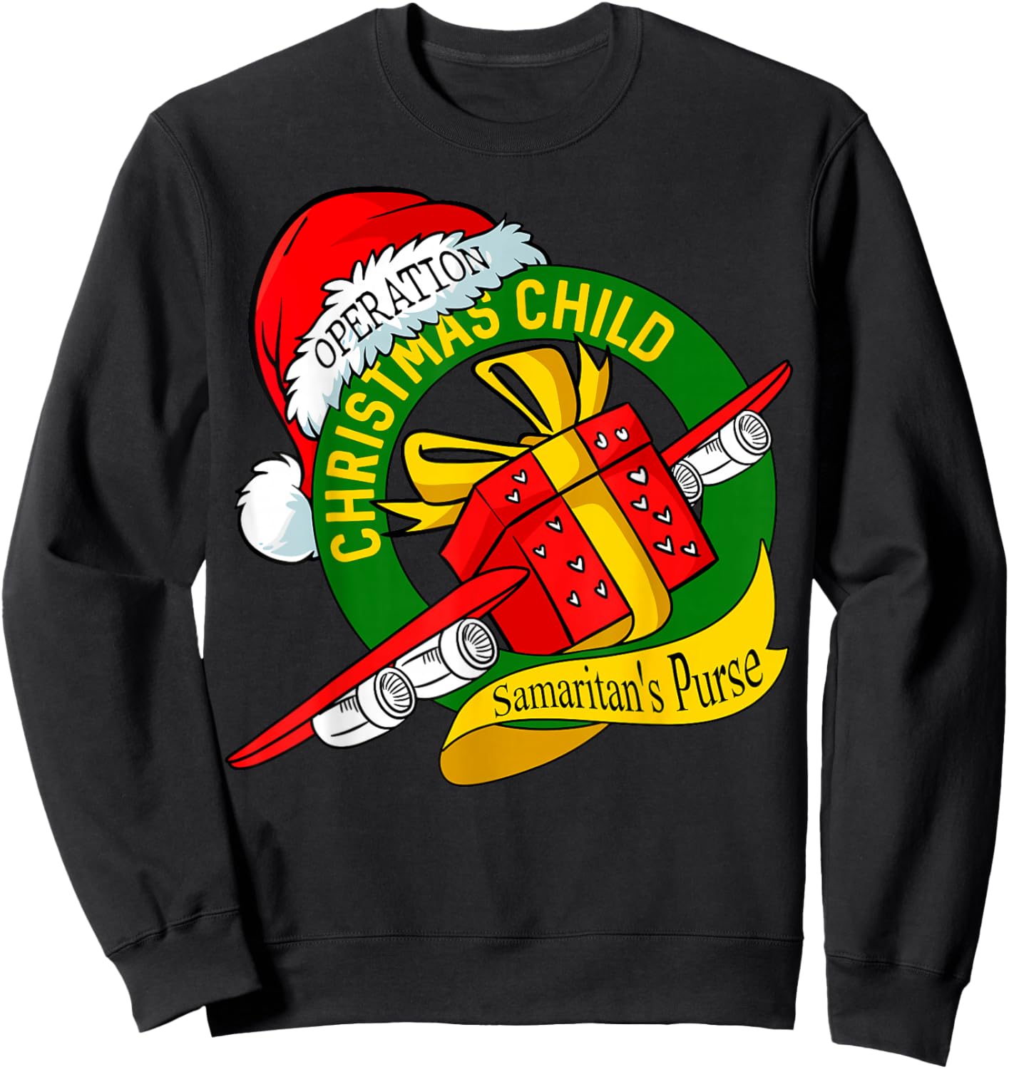 Samaritan's Purse Operation Christmas Child Funny Xmas Sweatshirt - Sweatshirt | Black