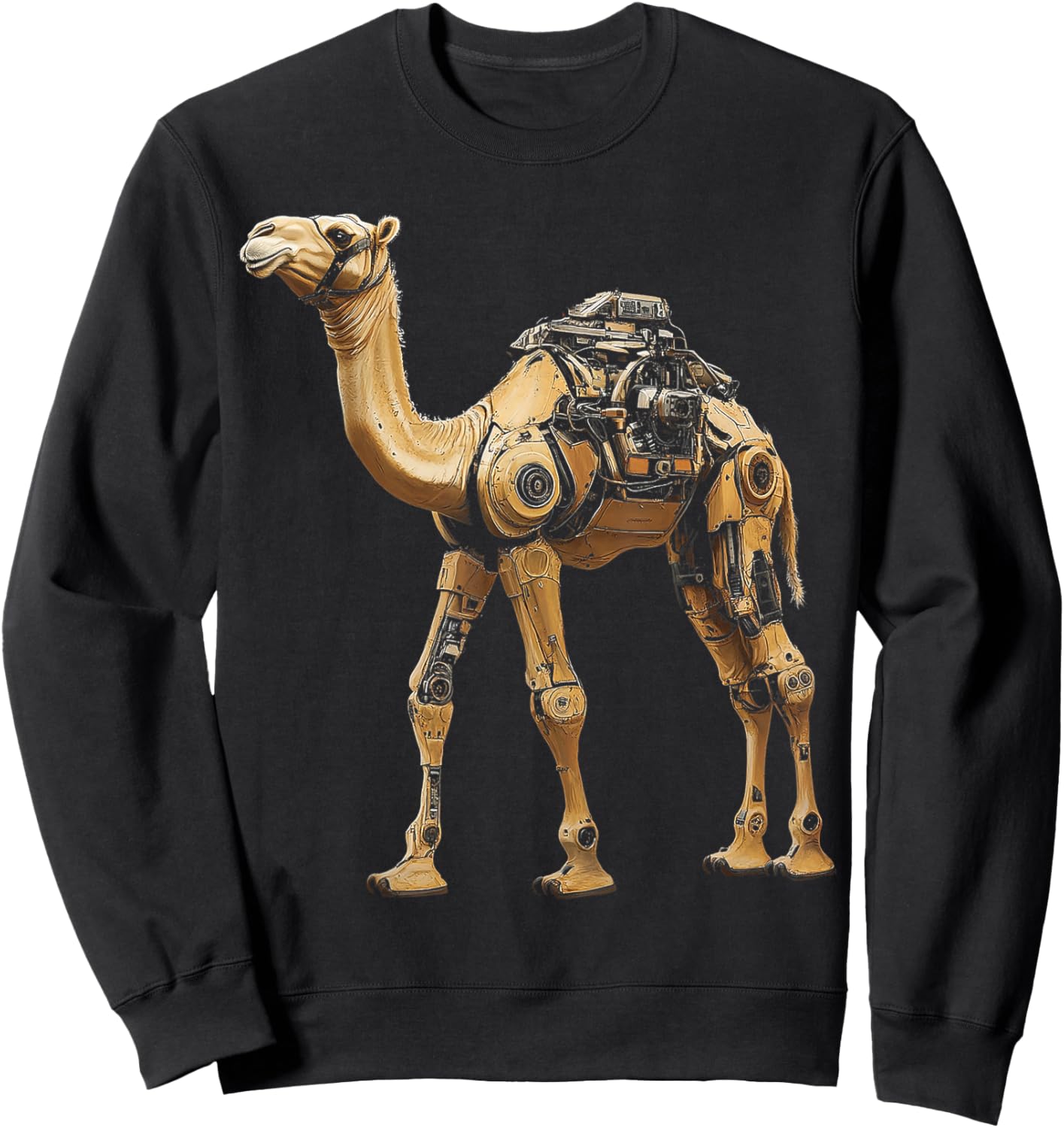 Camel Animal Graphic Robot Illustration Camel Sweatshirt - Sweatshirt | Black