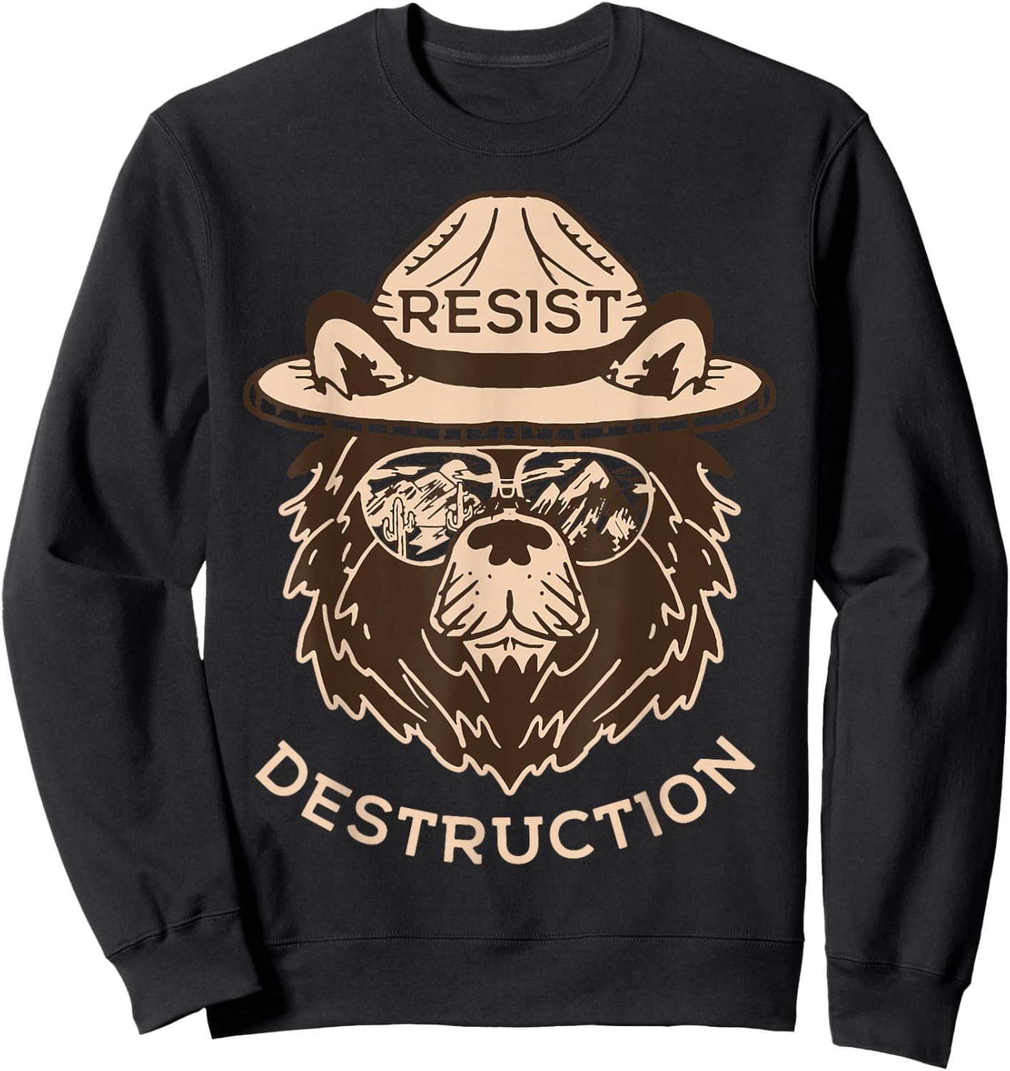Bear Resist Destruction Sweatshirt - Sweatshirt | Black