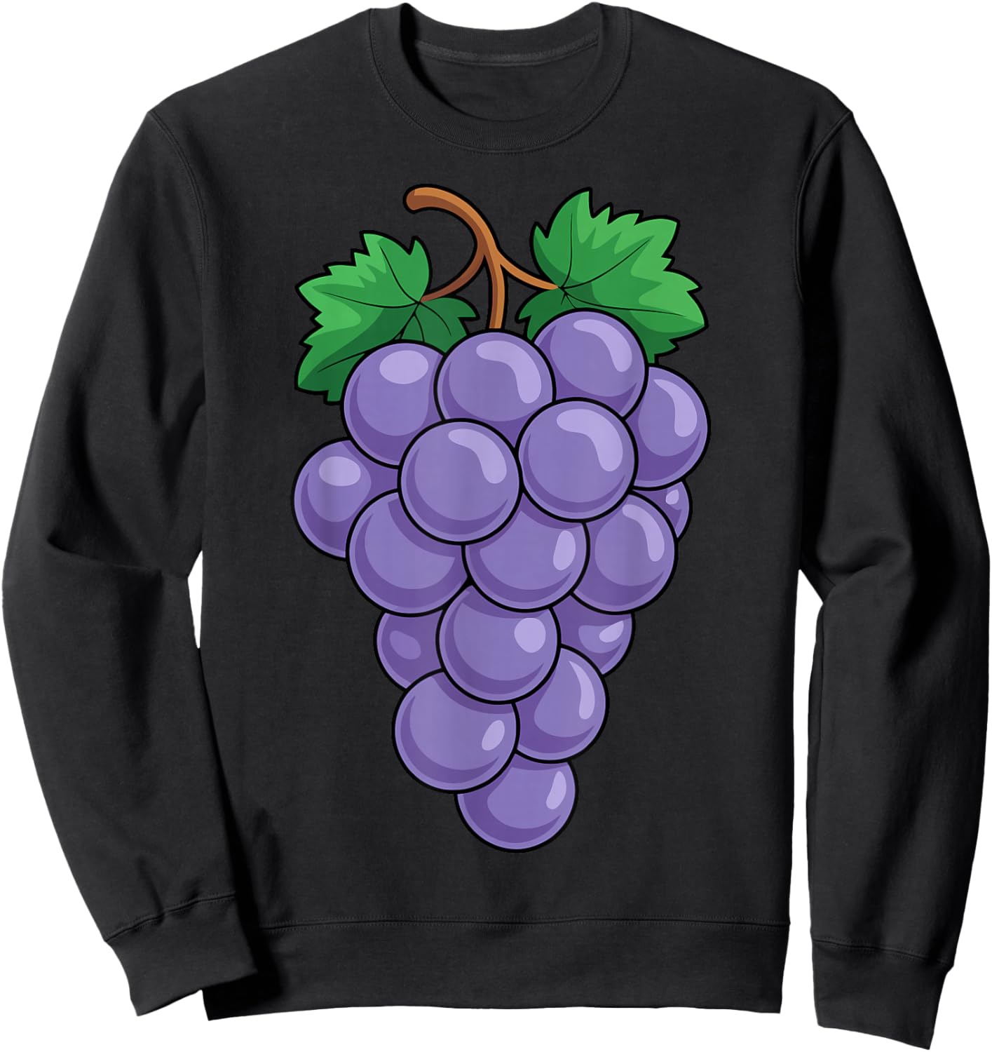 Grape Shirt Adult Men Women Children Purple Grape Costume Sweatshirt - Sweatshirt | Black
