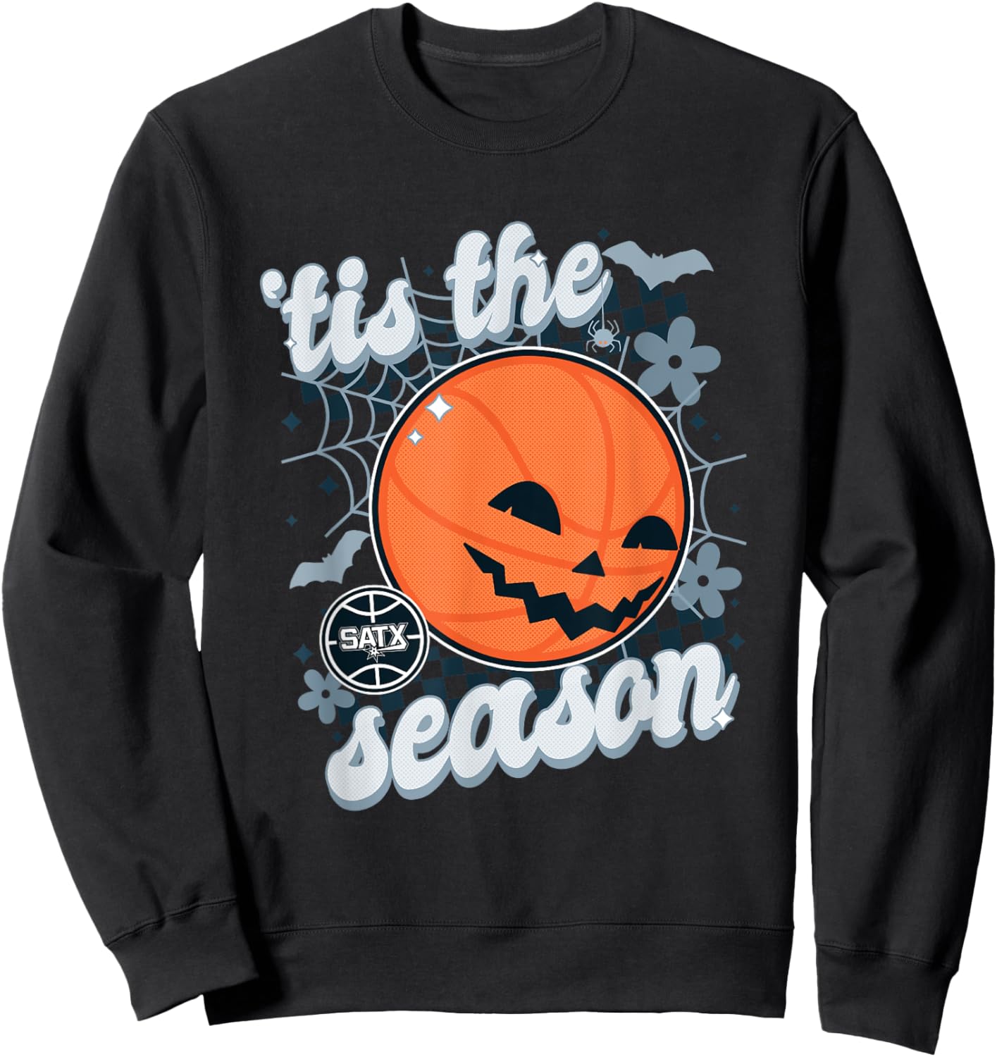 NBA San Antonio Spurs Halloween Spooky Season Sweatshirt - Sweatshirt | Black